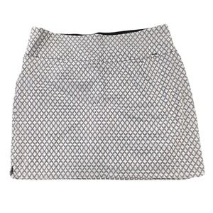 Golf Skort Athleisure Skirt Black White Geometric Womens 2X  S.C. & Co